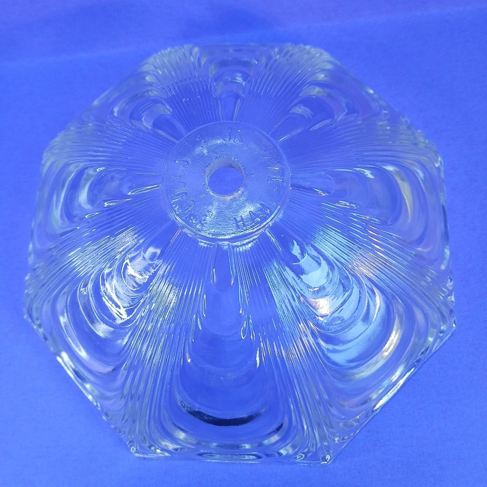 Art Deco Glass Ceiling Fixture Cover 9 Inch